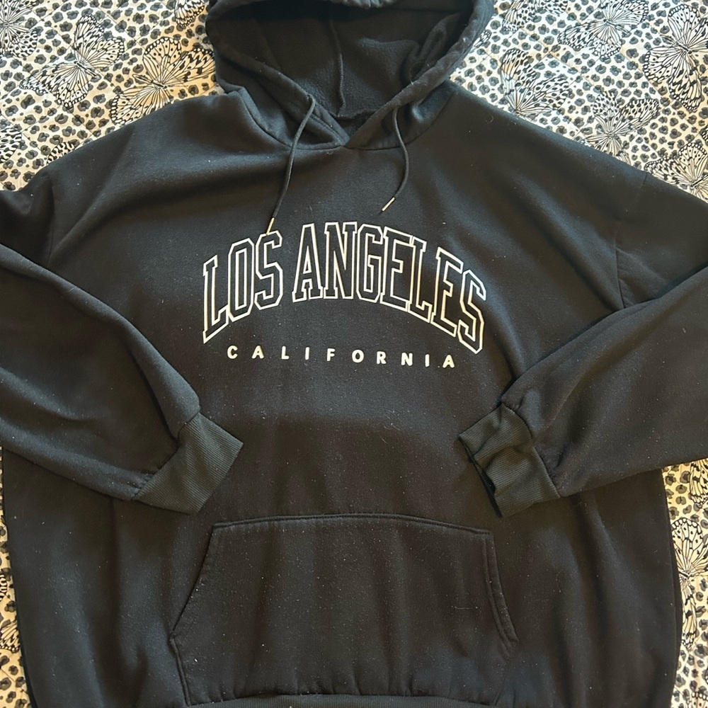 Los Angeles California Black Hoodie Sweatshirt - Men